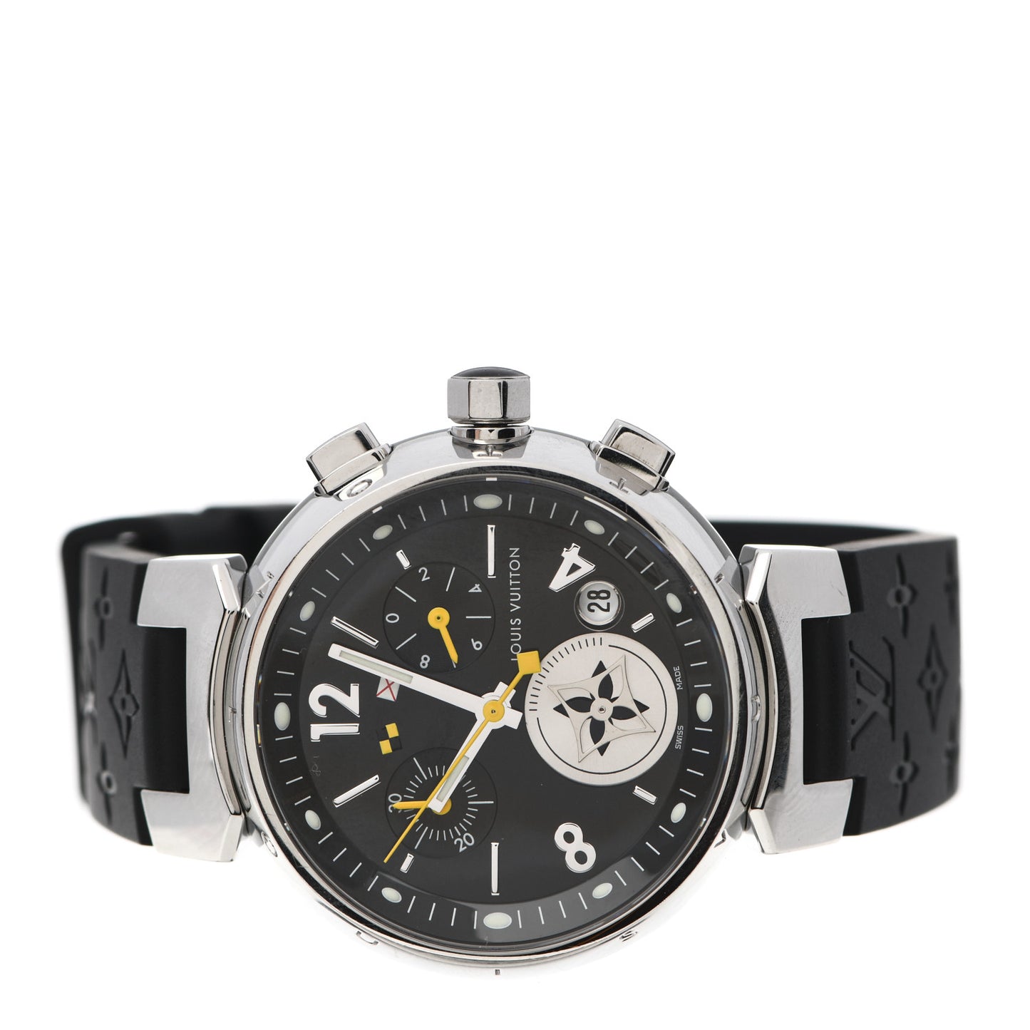 Stainless Steel Rubber 34mm Tambour Lovely Cup Quartz Watch Black