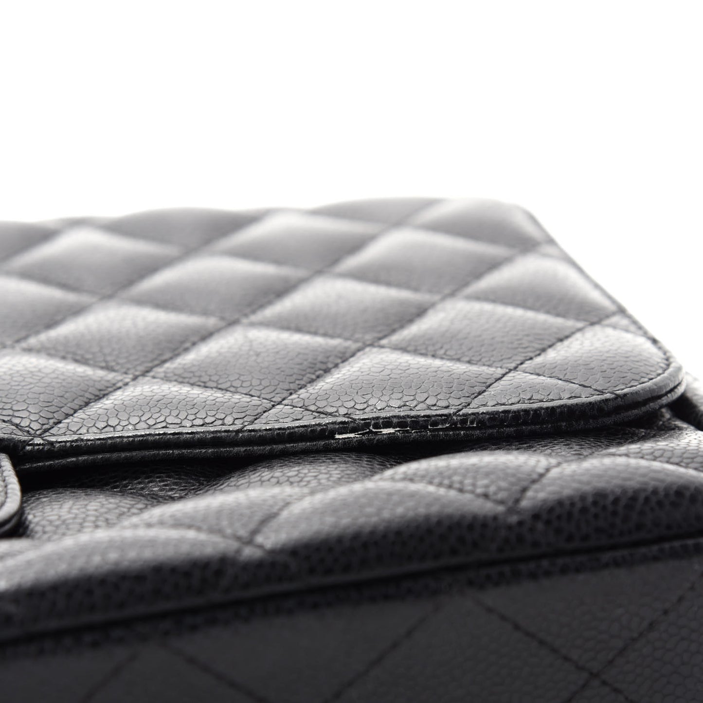 Caviar Quilted Jumbo Single Flap Black