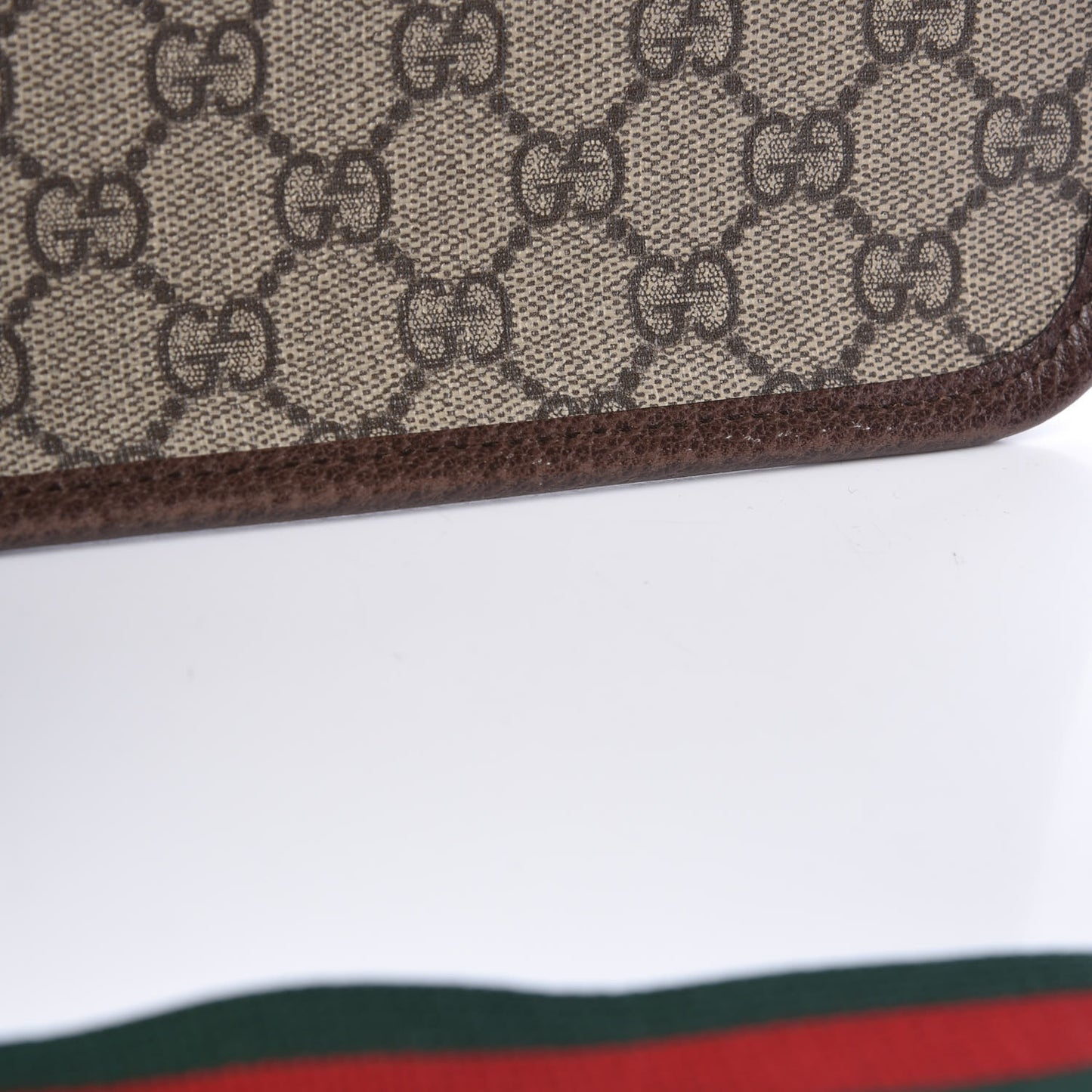 GG Supreme Monogram Neo Vintage Web Belt Bag Brown