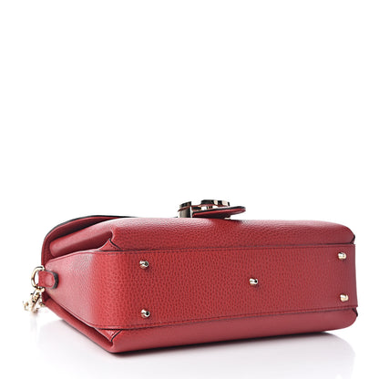 Gucci Dollar Calfskin Interlocking G Top Handle Shoulder Bag Red 4 of 10
