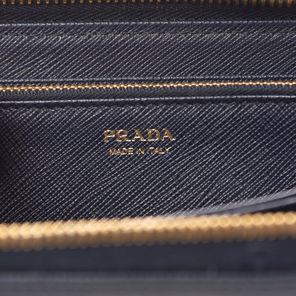 Prada Saffiano Metal Zip Around Wallet Baltico 6 of 9