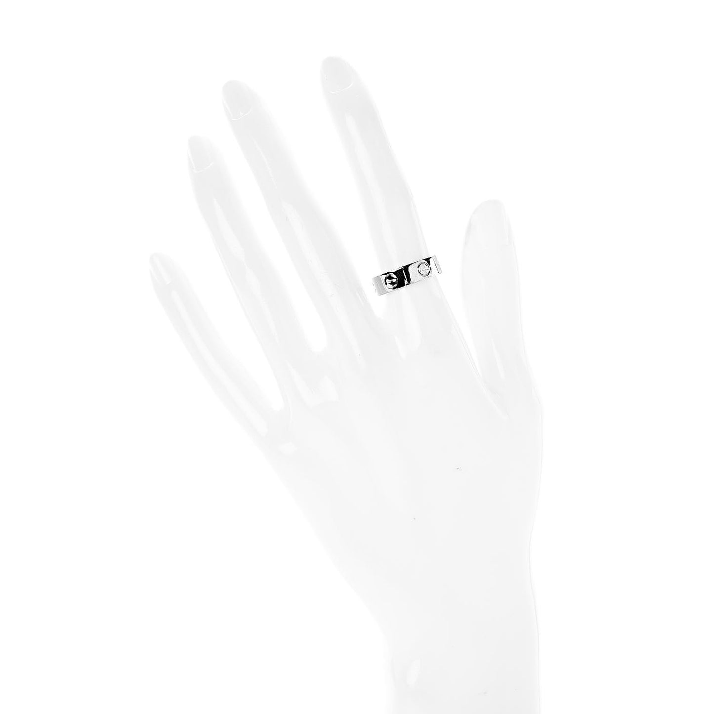 18K White Gold 5.5mm LOVE Ring 50 5.25