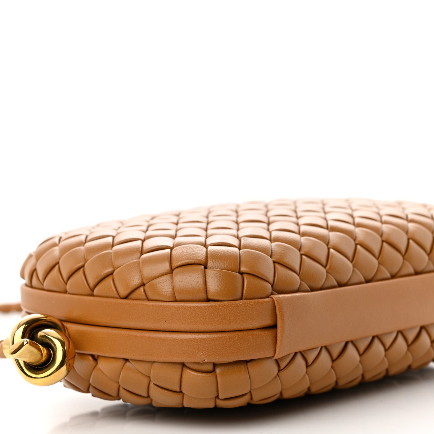 Calfskin Intrecciato Knot On Strap Camel