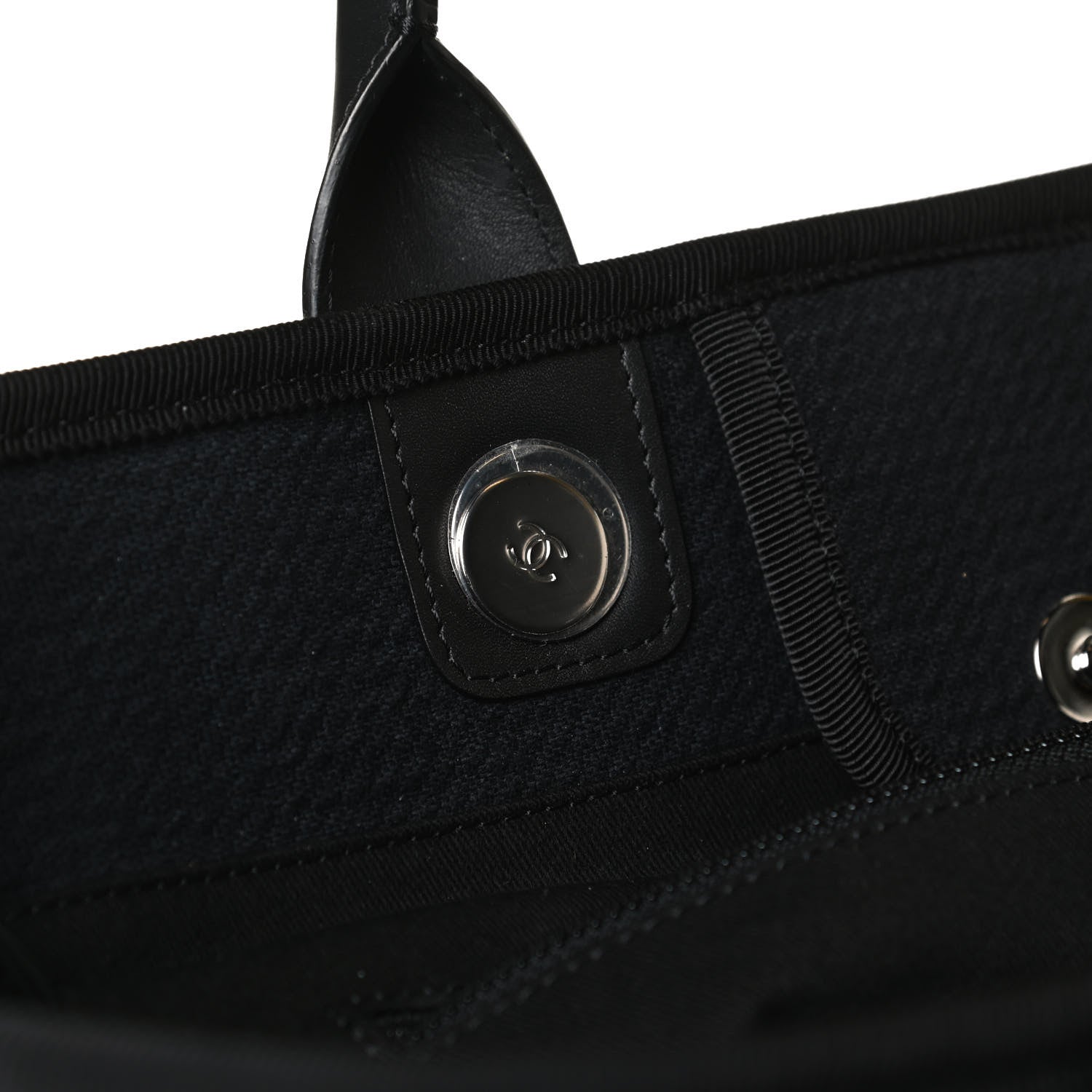 Chanel Mixed Fibers Large Deauville Tote Black 12 of 14
