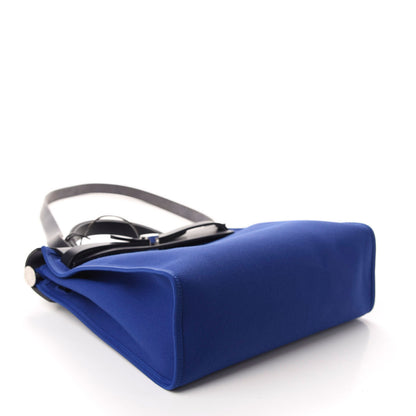 Hermes Toile Vache Hunter Herbag Zip 31 PM Bleu Electrique Bleu Indigo 9 of 18