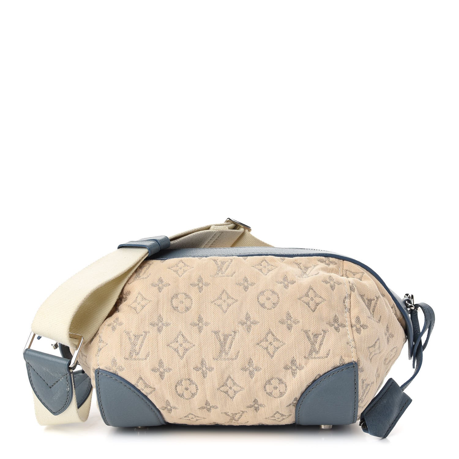 Louis Vuitton Monogram Denim Pochette Round Blue 1 of 9