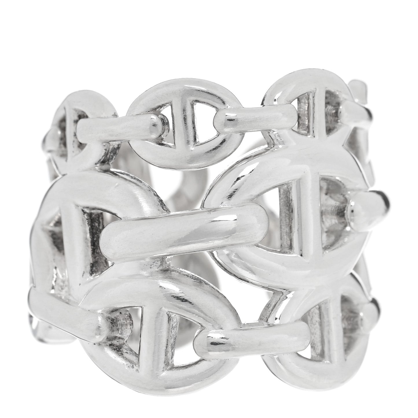 Sterling Silver GM Chaine d'Ancre Enchainee Band Ring 52 6