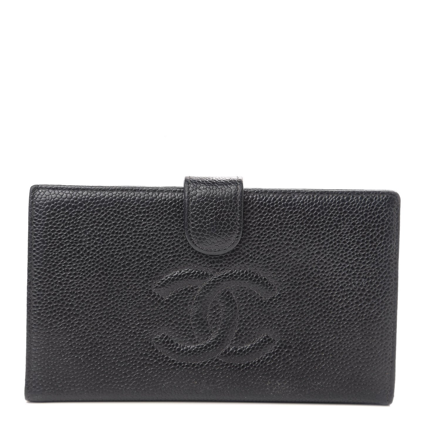 Caviar Timeless CC French Wallet Black