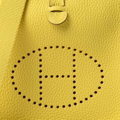 Hermes Taurillon Clemence Evelyne TPM Lime 10 of 11