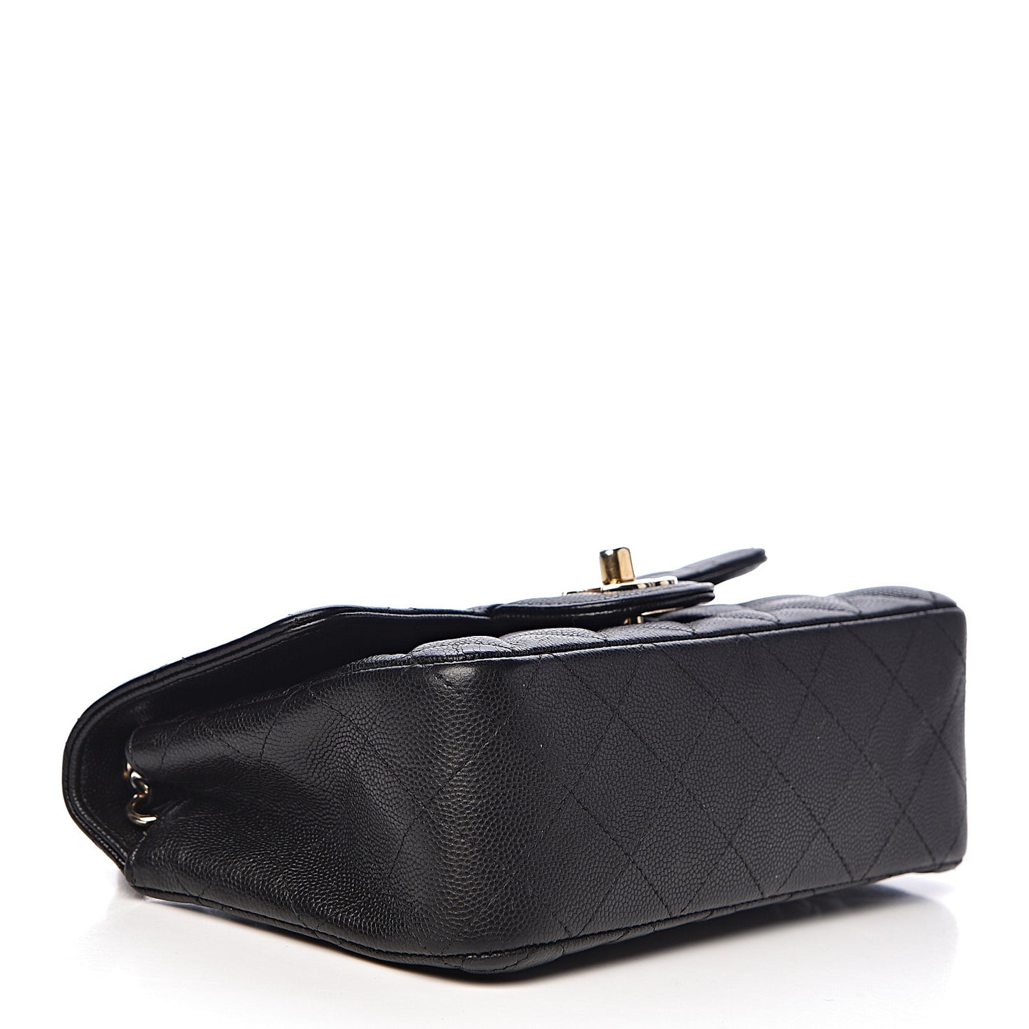 Caviar Quilted Mini Rectangular Flap Black