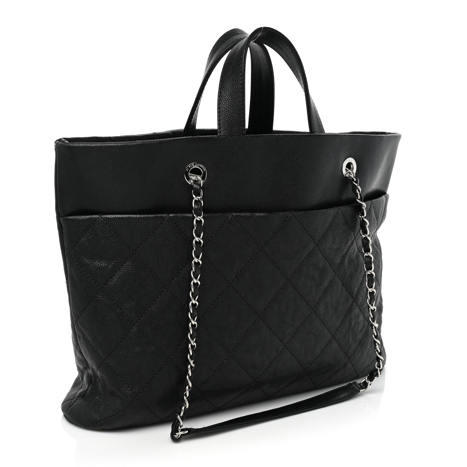Chanel Caviar Quilted Large CC Tote Black 3 of 17