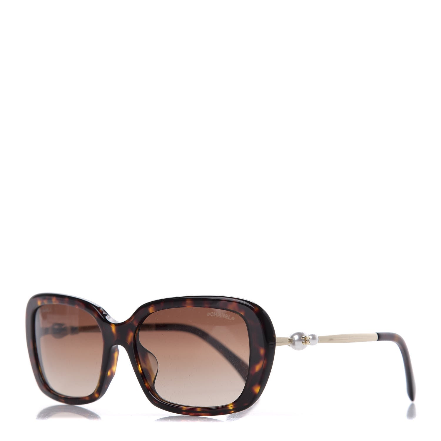Chanel Pearl Square Sunglasses 5427-H-A Tortoise 1 of 8