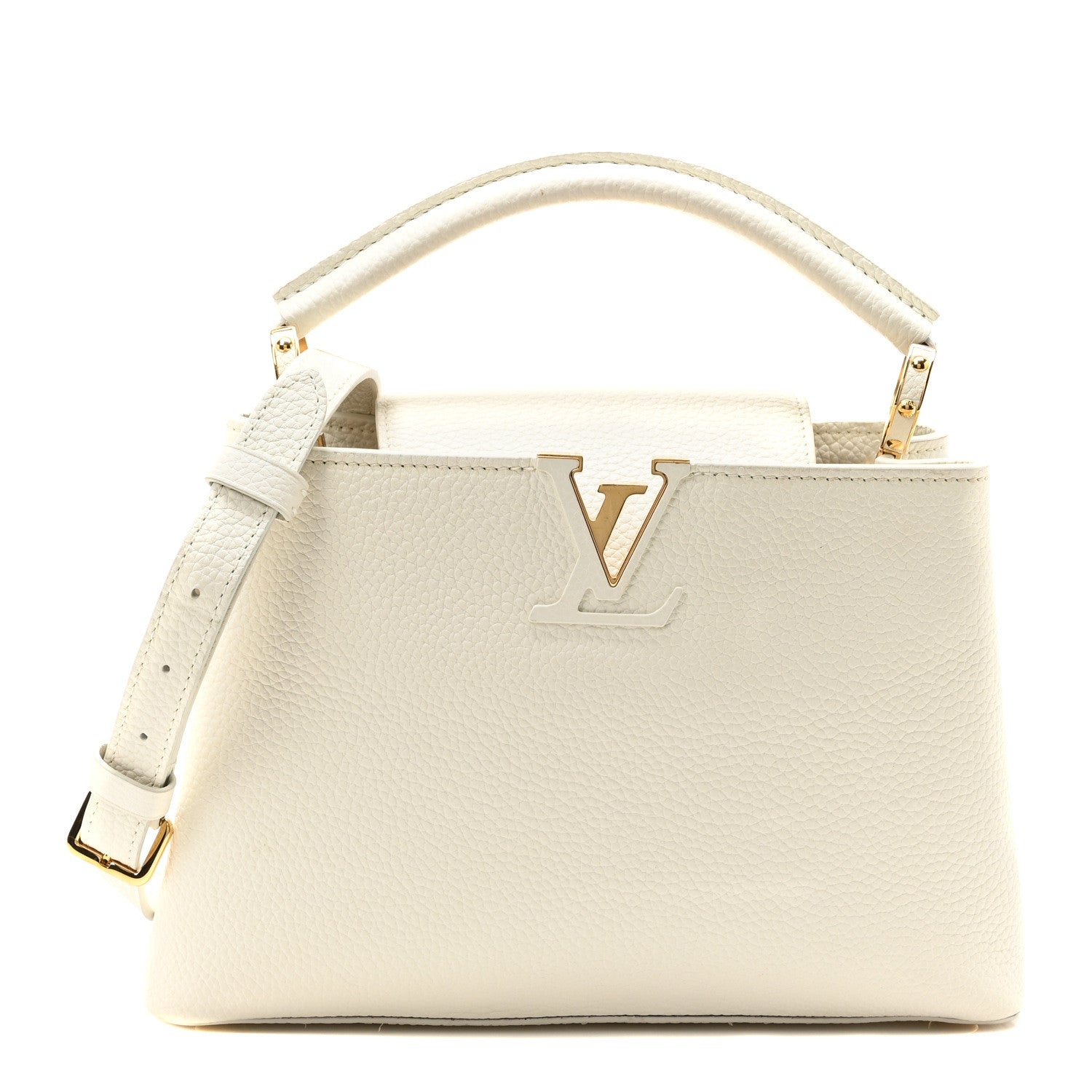 Louis Vuitton Taurillon Capucines BB Blanc Casse 1 of 9