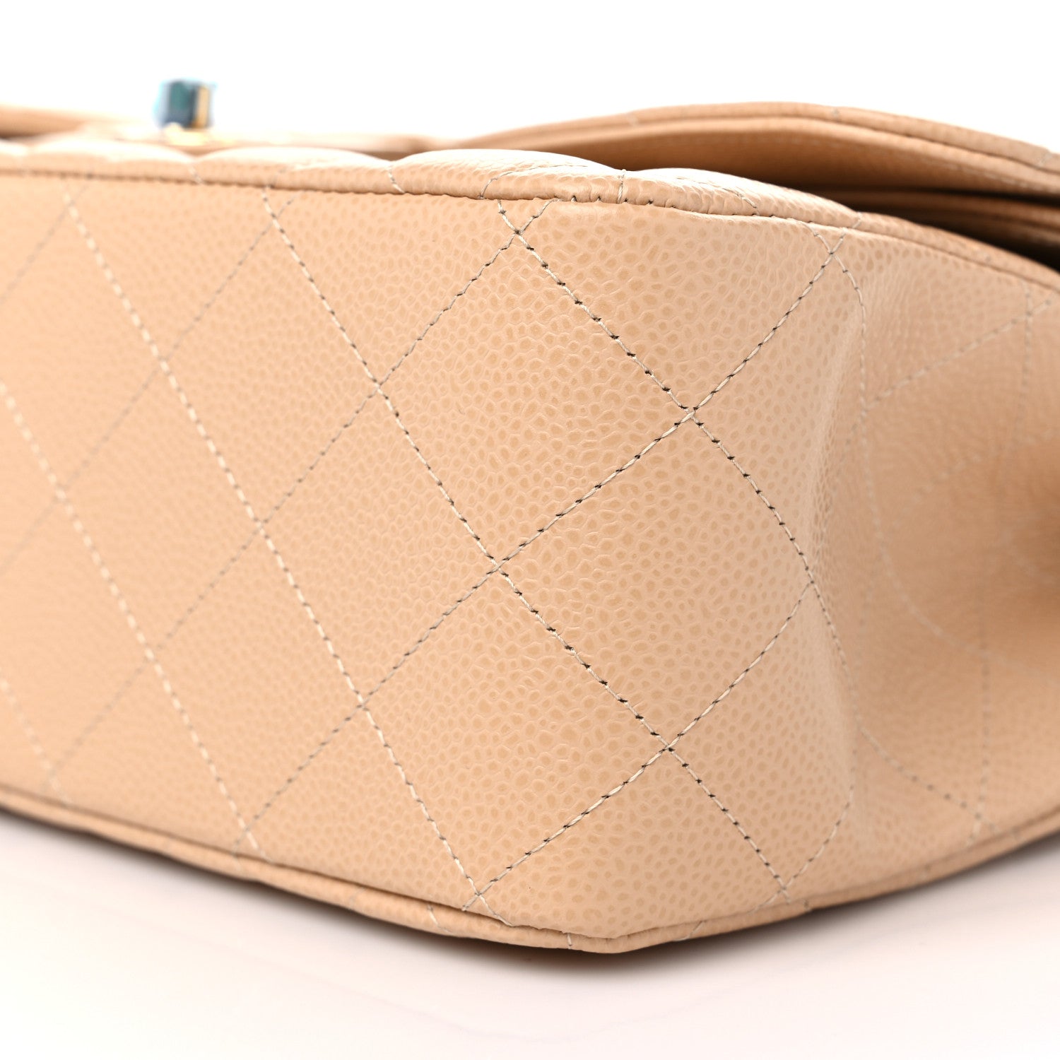 Chanel Caviar Quilted Jumbo Double Flap Beige 9 of 10