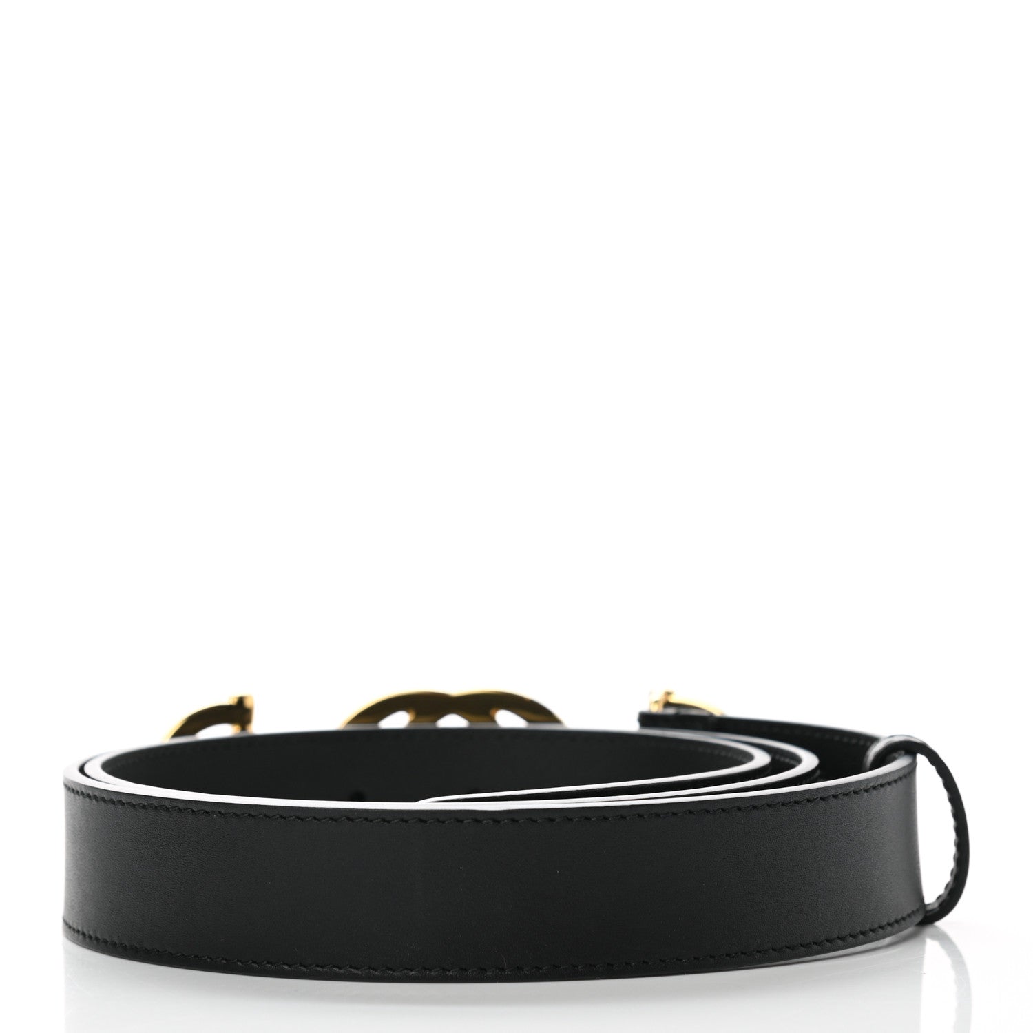 Gucci Calfskin Trapuntata Zumi 30mm Belt 95 38 Black 2 of 7