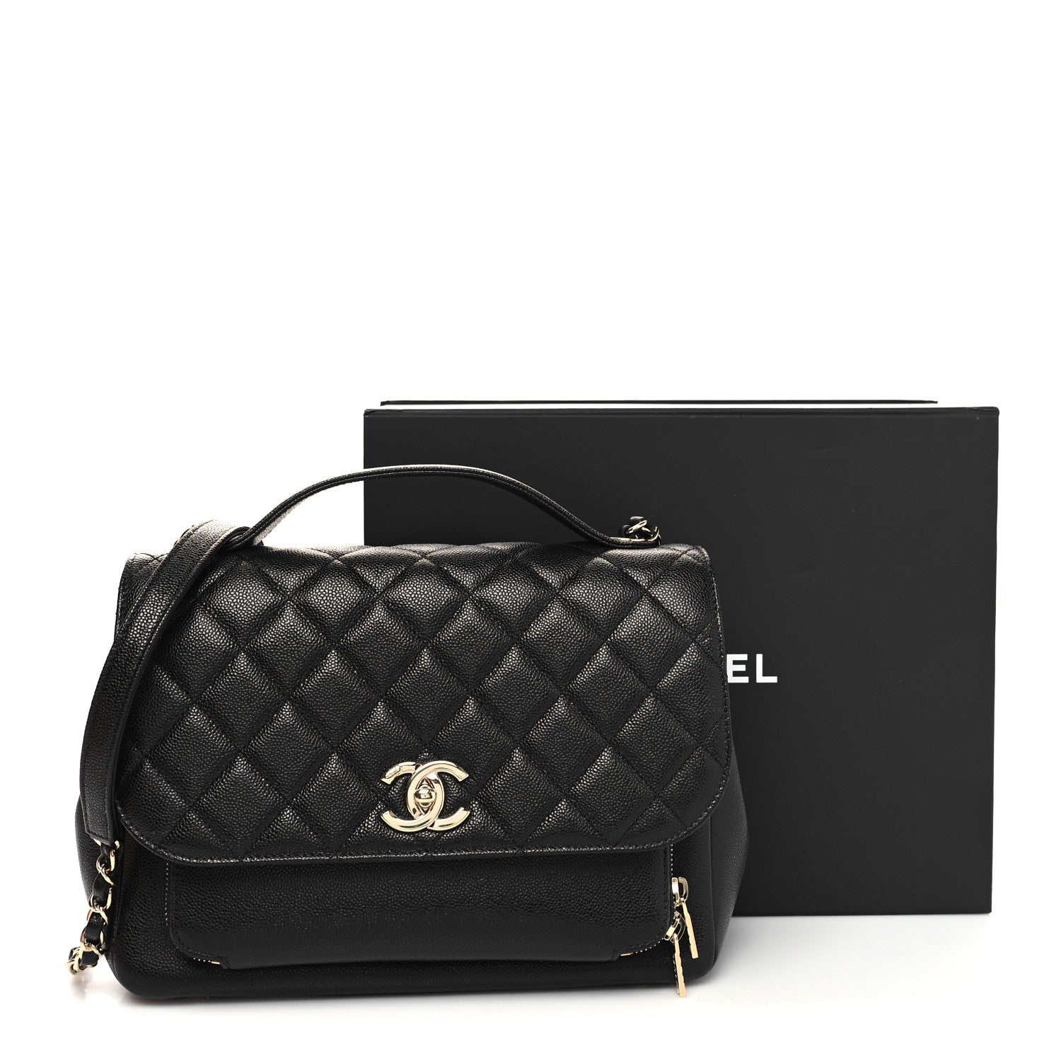 Chanel Caviar Quilted Large Business Affinity Flap Black 12 of 12