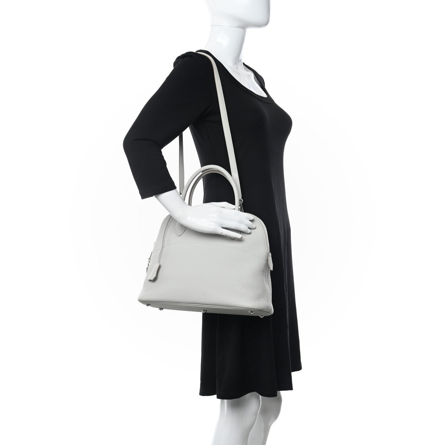 Hermes Taurillon Clemence Bolide 31 Gris Perle 2 of 10