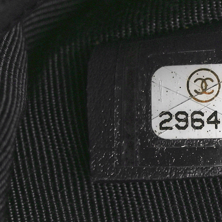 Chanel Jersey Quilted Graffiti Large Reissue Cosmetic Case Black White 7 of 9