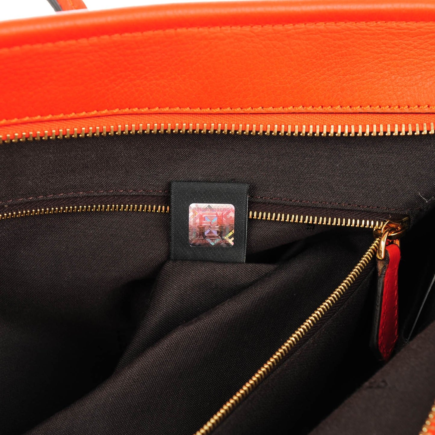 Pequin Vitello Roll Tote Tobacco Papavero