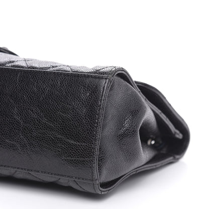 Chanel Crumpled Grained Calfskin Jumbo CC Crave Flap Black 9 of 15
