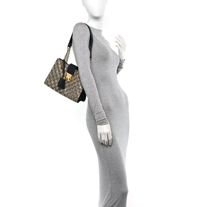 Gucci GG Supreme Monogram Bees Small Padlock Tote Beige Oro Black 2 of 12