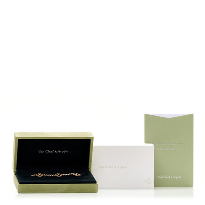 Van Cleef & Arpels 18K Yellow Gold 5 Motifs Guilloche Vintage Alhambra Bracelet 4 of 4