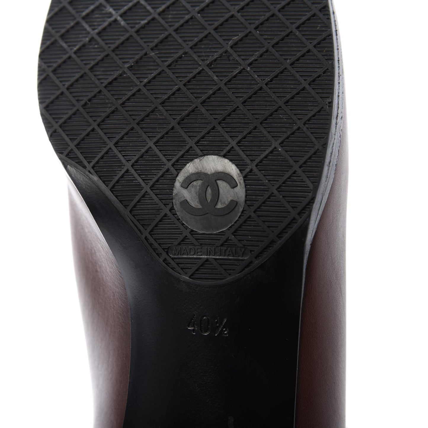 Lambskin CC Ankle Boots 40.5 Marron