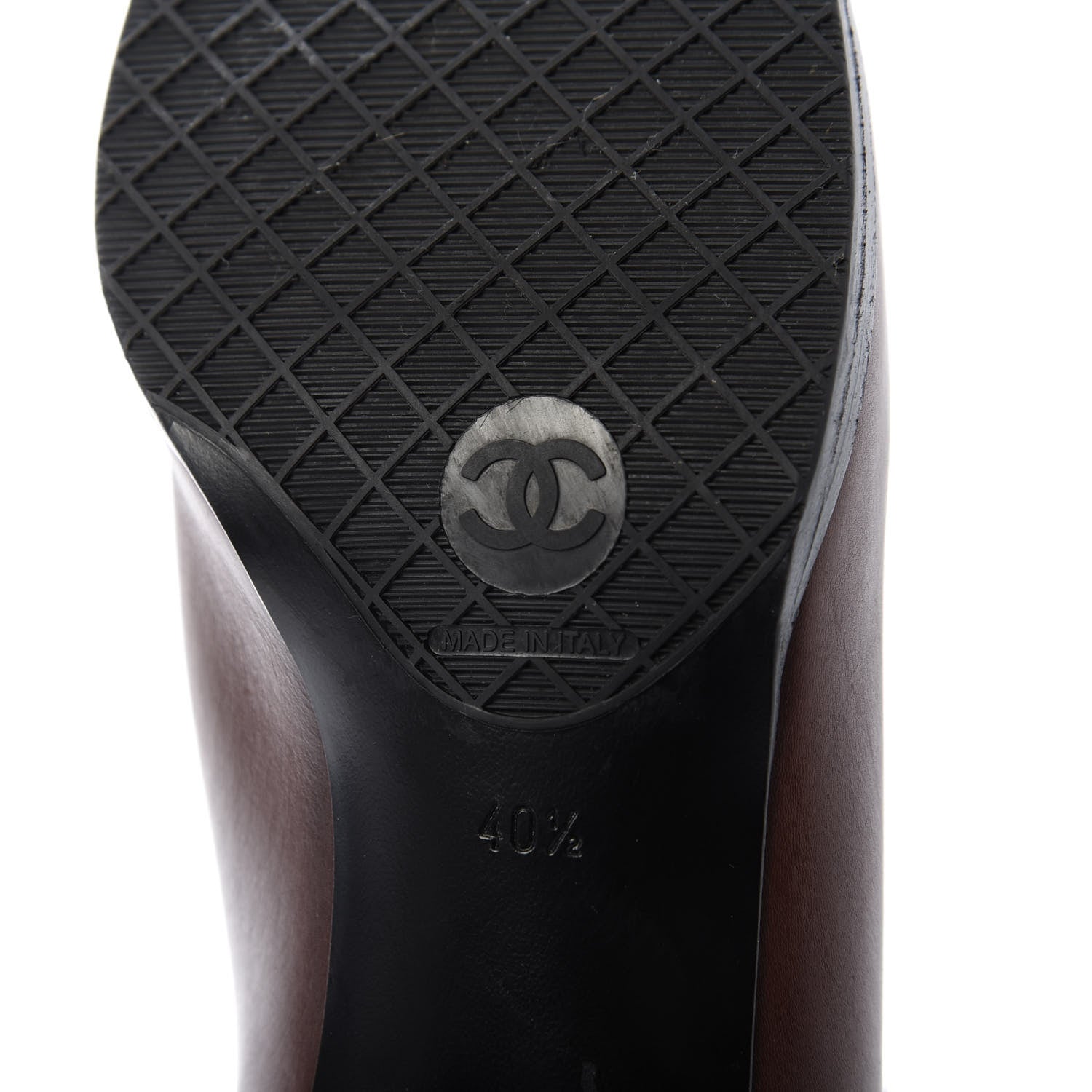 Chanel Lambskin CC Ankle Boots 40.5 Marron 8 of 9