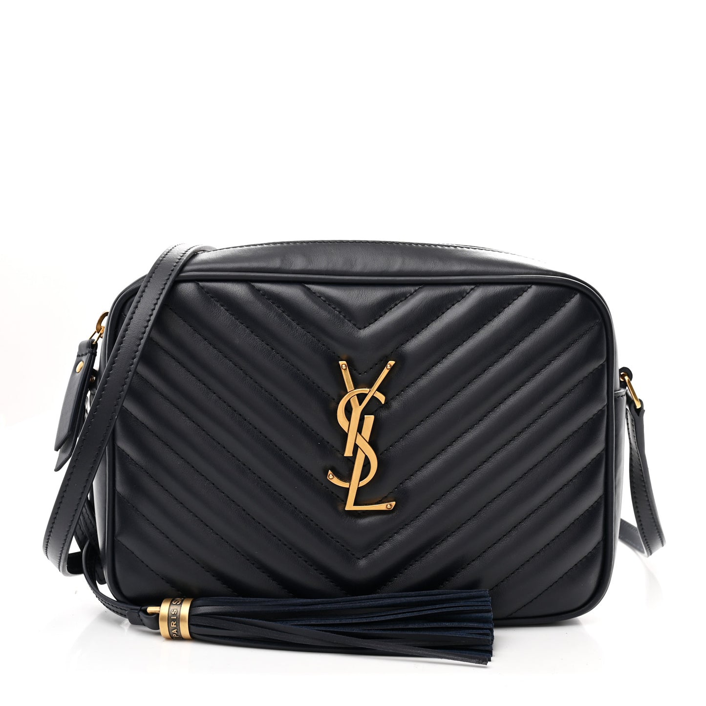 Calfskin Matelasse Monogram Lou Camera Bag Deep Marine