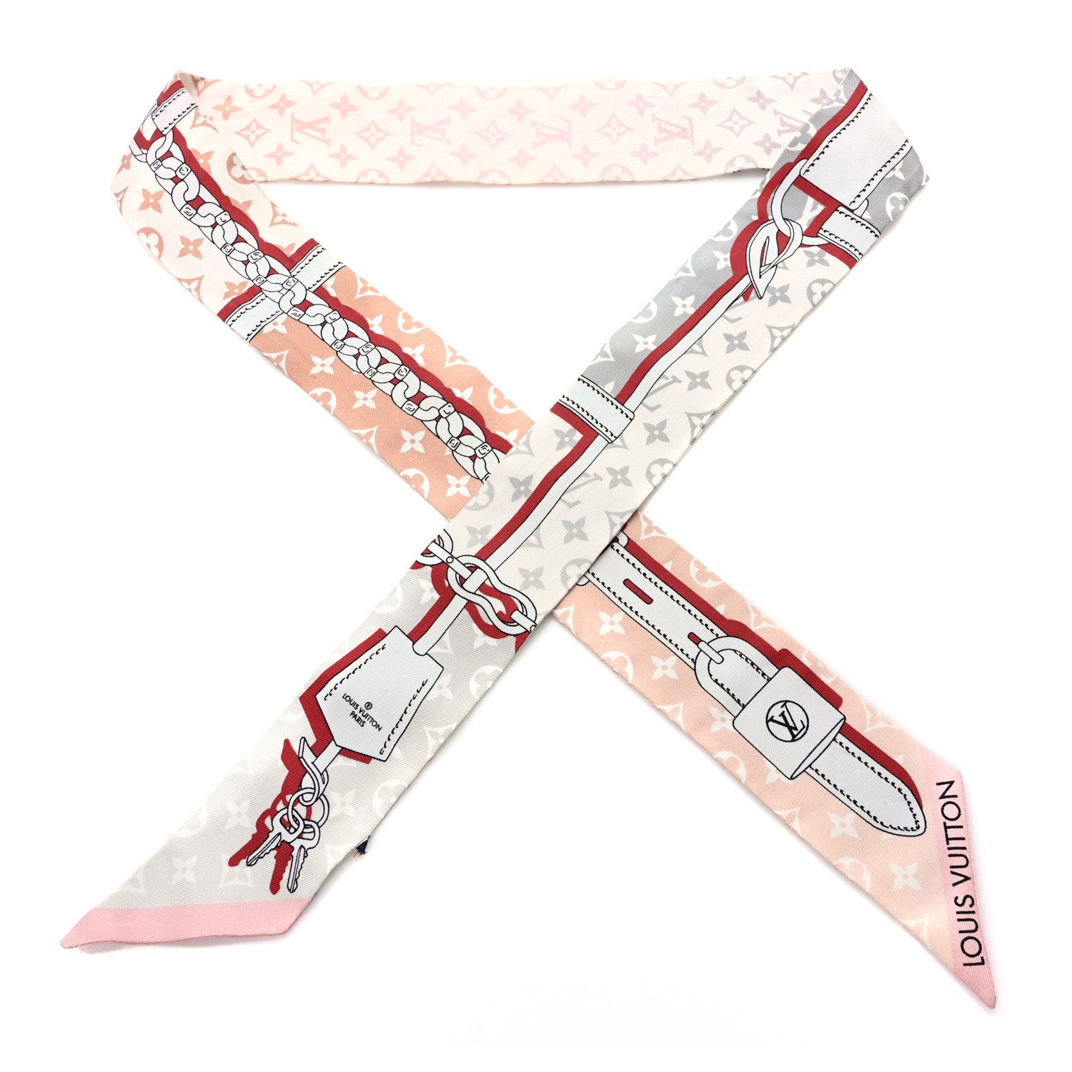 Louis Vuitton LOUIS VUITTON Silk Monogram Confidential BB Bandeau Gray 1 of 4