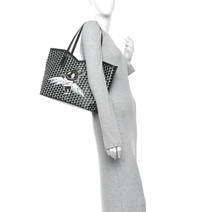 Moynat X KASING LUNG Calfskin Canvas M Labubu Tote MM Black 2 of 10