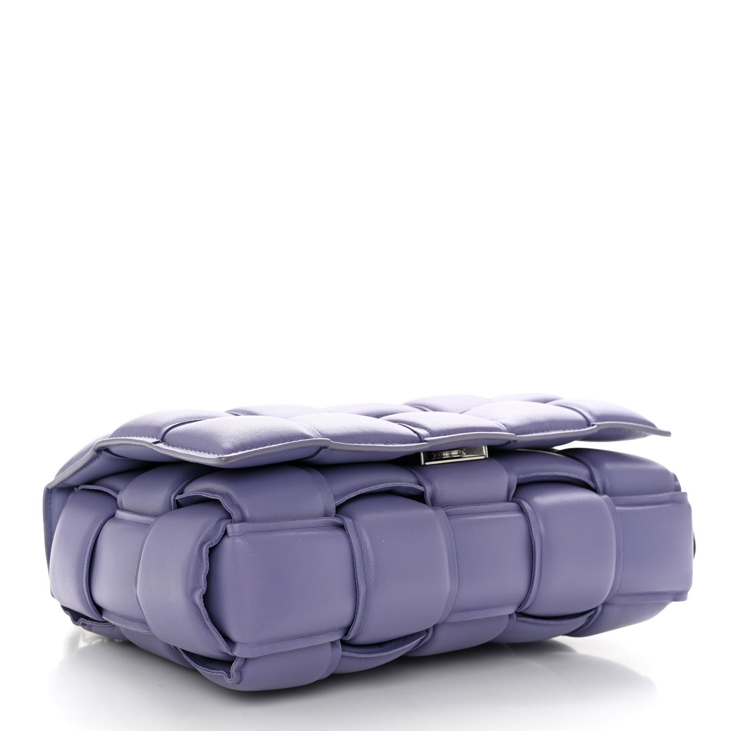 Bottega Veneta Lambskin Maxi Intreccio Padded Chain Cassette Crossbody Bag Lavender 4 of 10