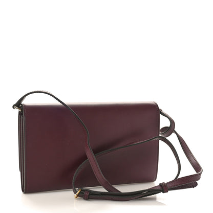 Burberry Calfskin Logo Hazelmere Wallet With Detachable Strap Deep Maroon 3 of 8