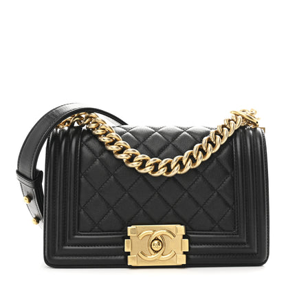Chanel Calfskin Quilted Small Boy Flap Black 1 of 10