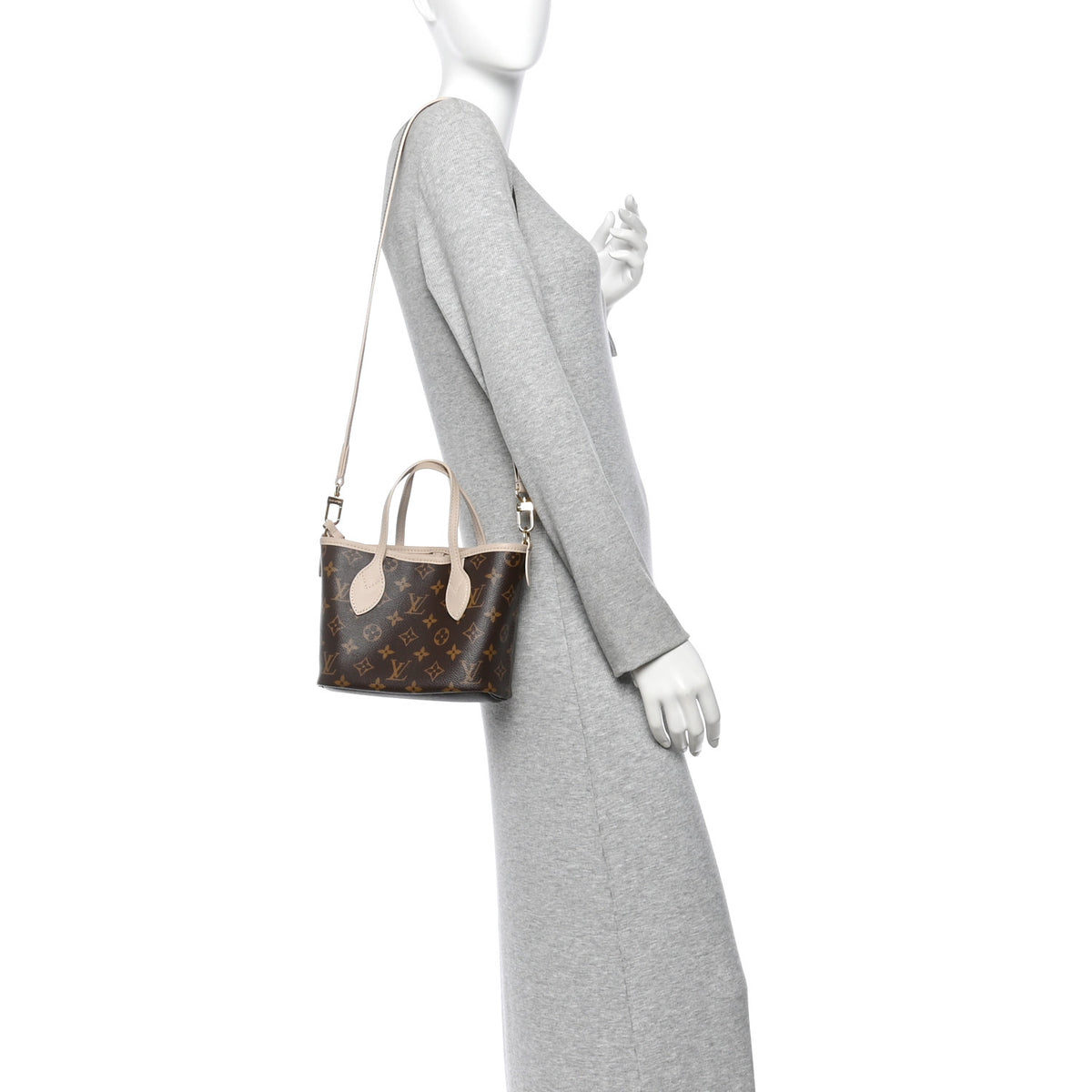 Louis Vuitton Monogram Neverfull Inside Out Bandouliere BB Limestone 2 of 12