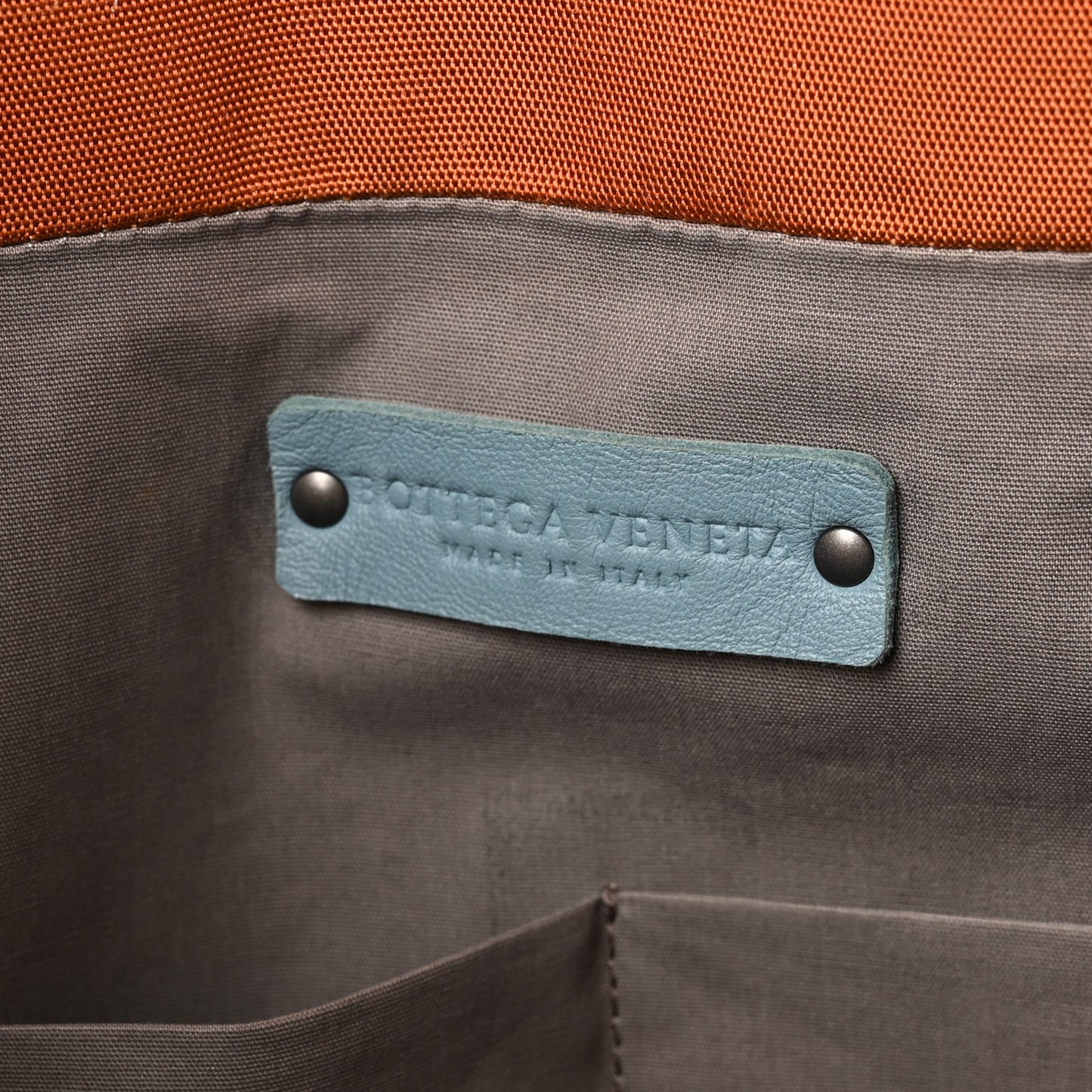 Tech Canvas Nappa Intrecciato Meridian Tote Orange Tweedia Poppy