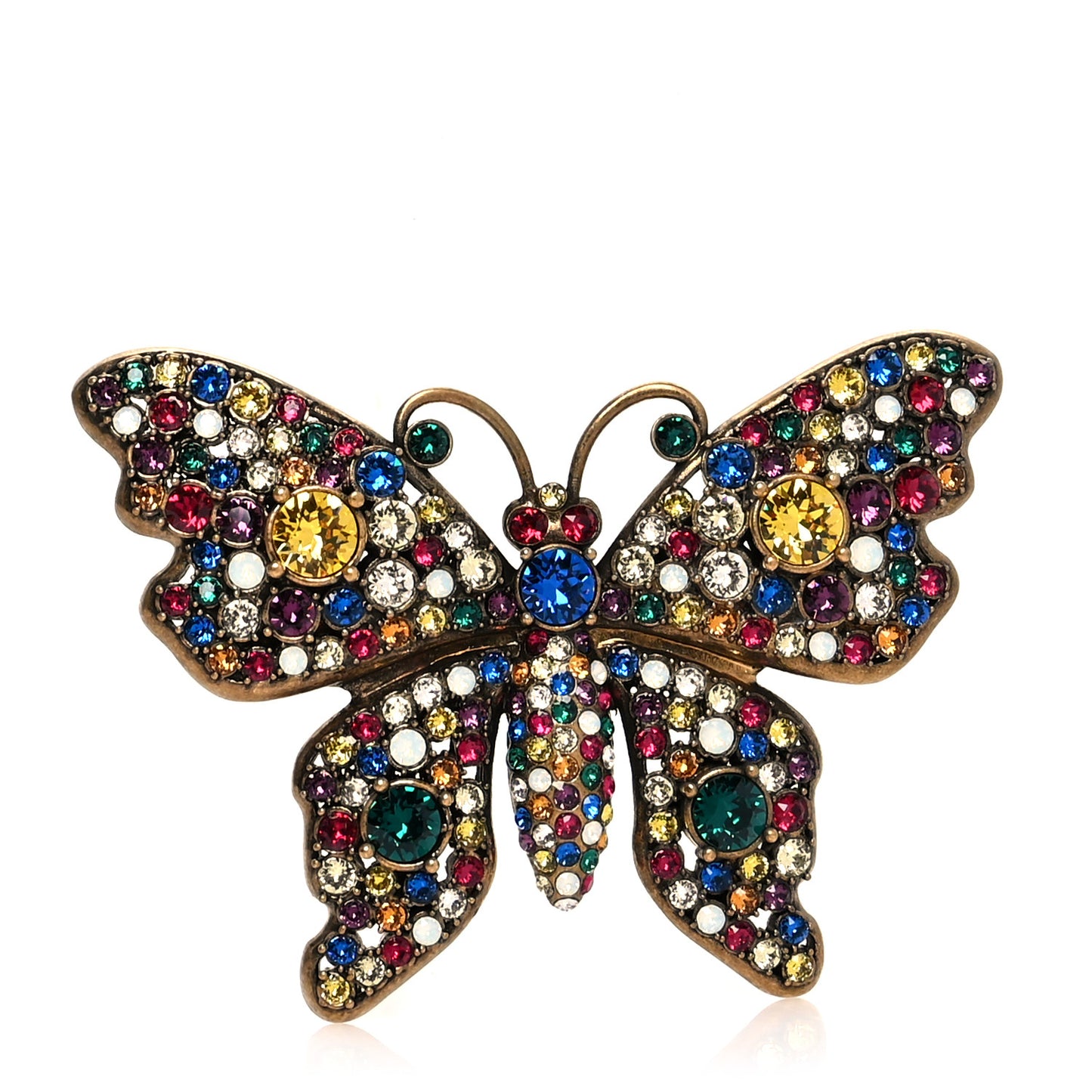 Crystal Butterfly Brooch Multicolor