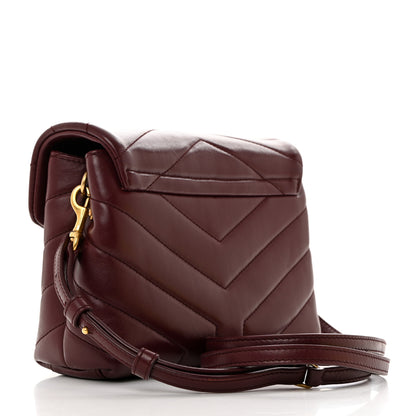 Saint Laurent Calfskin Y Quilted Monogram Toy Loulou Monogram Crossbody Bag Rouge Legion 4 of 13