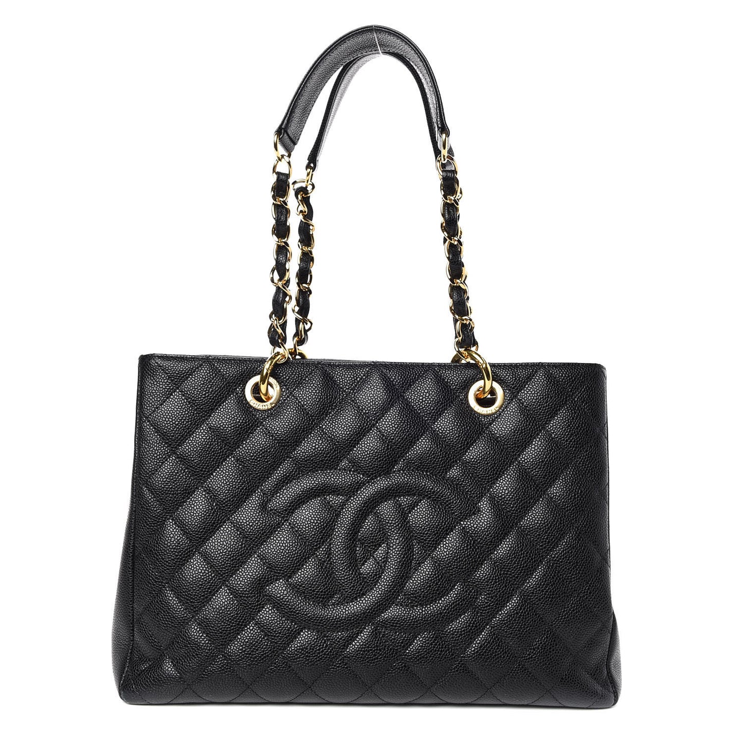 Caviar Quilted Grand Shopping Tote GST Black