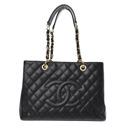 Chanel Caviar Quilted Grand Shopping Tote GST Black 1 of 9