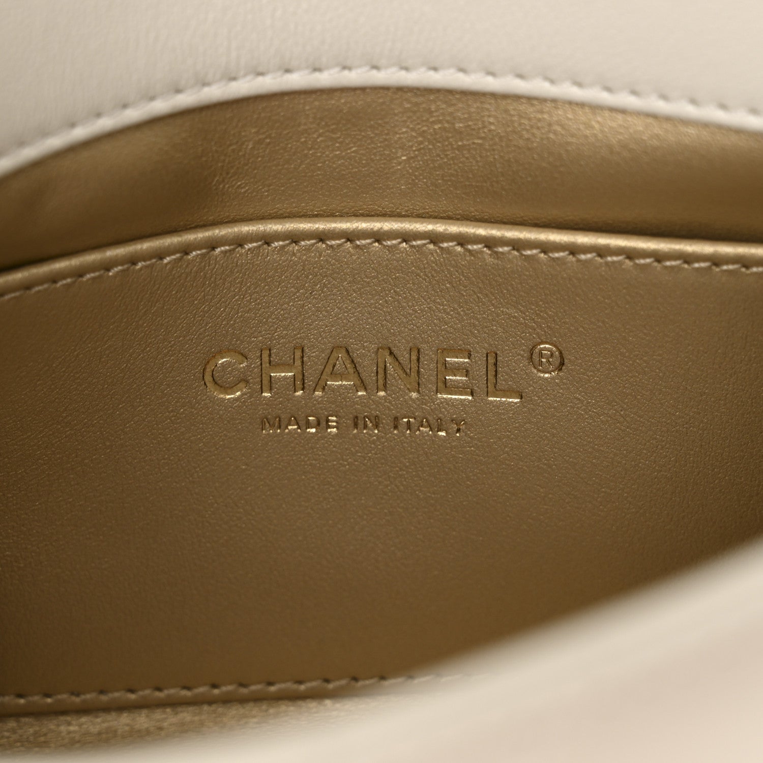 Chanel Shiny Lambskin Quilted Enamel CC Mini Flap White 6 of 10