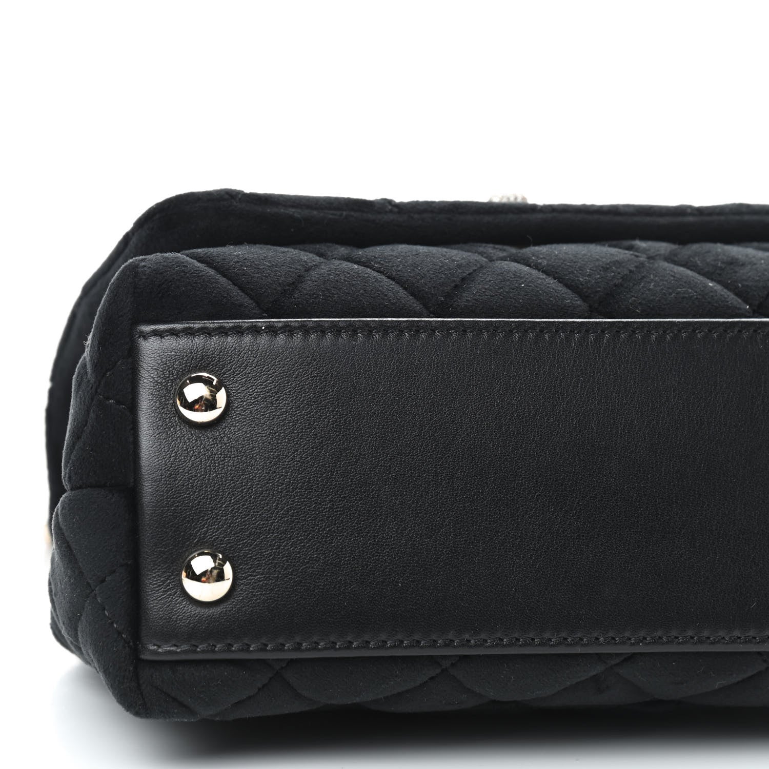 Chanel Velvet Crystal Quilted Extra Mini Coco Handle Flap Black 5 of 8