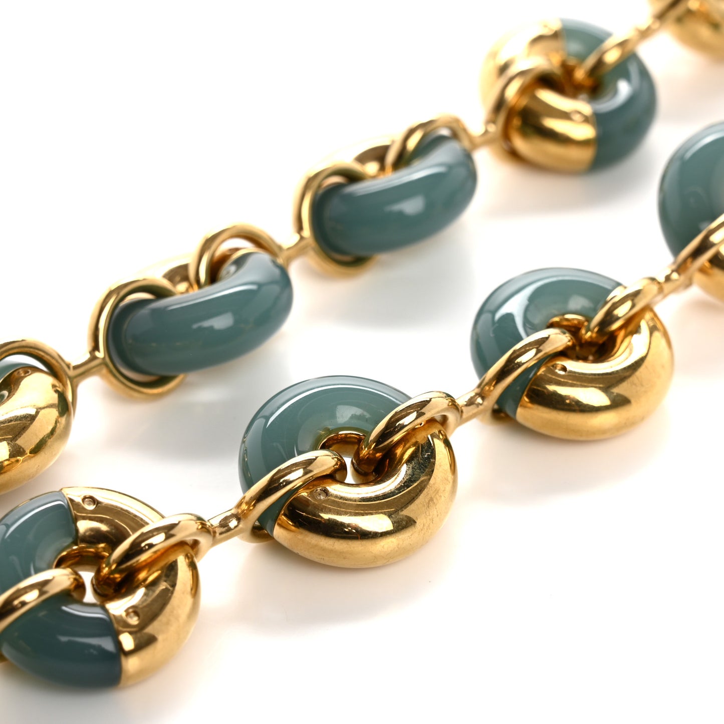 Brass Donut Chain Shoulder Strap Gold Vetiver