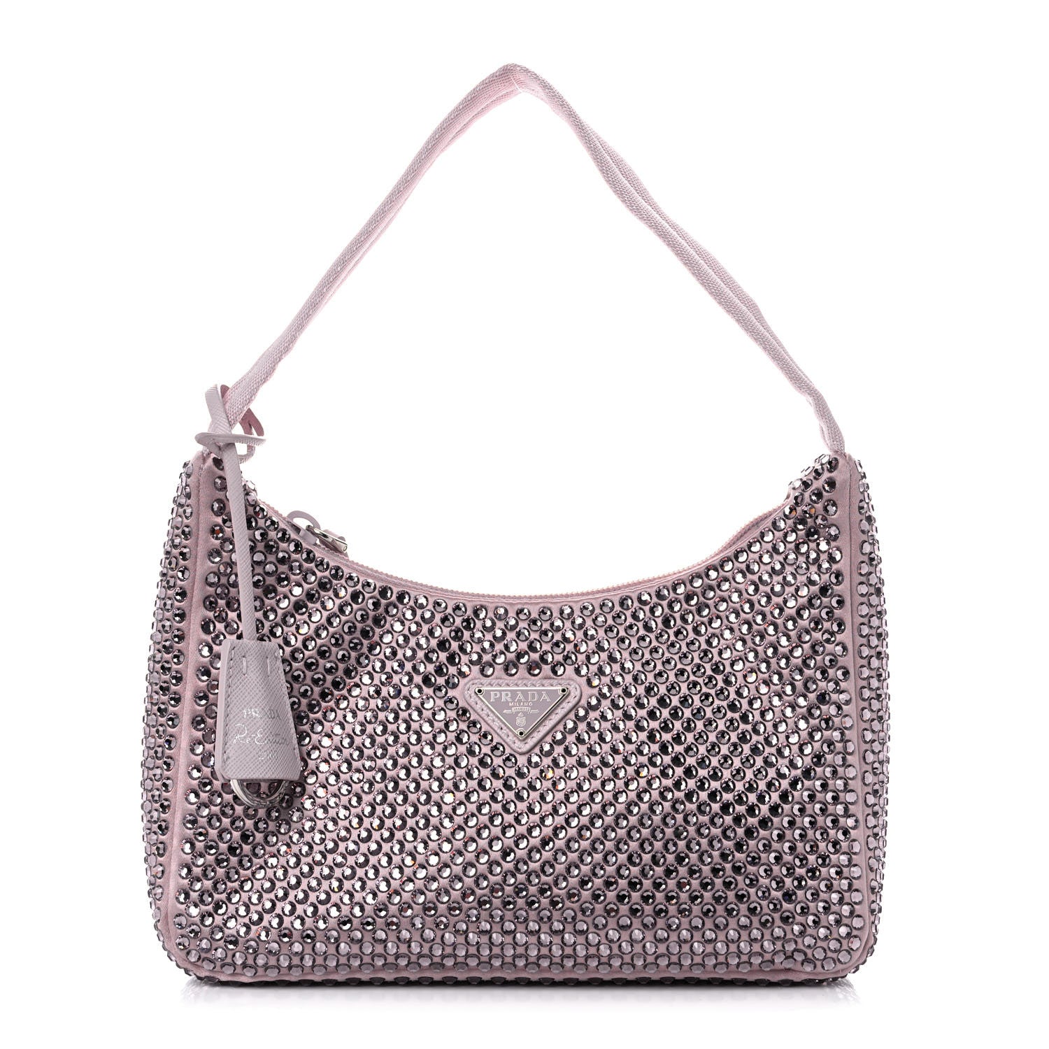 Prada Satin Crystal Mini Re-Edition 2000 Bag Alabastro 1 of 10