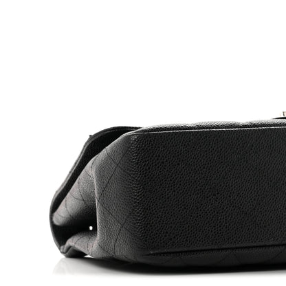 Chanel Caviar Quilted Jumbo Single Flap Black 9 of 10