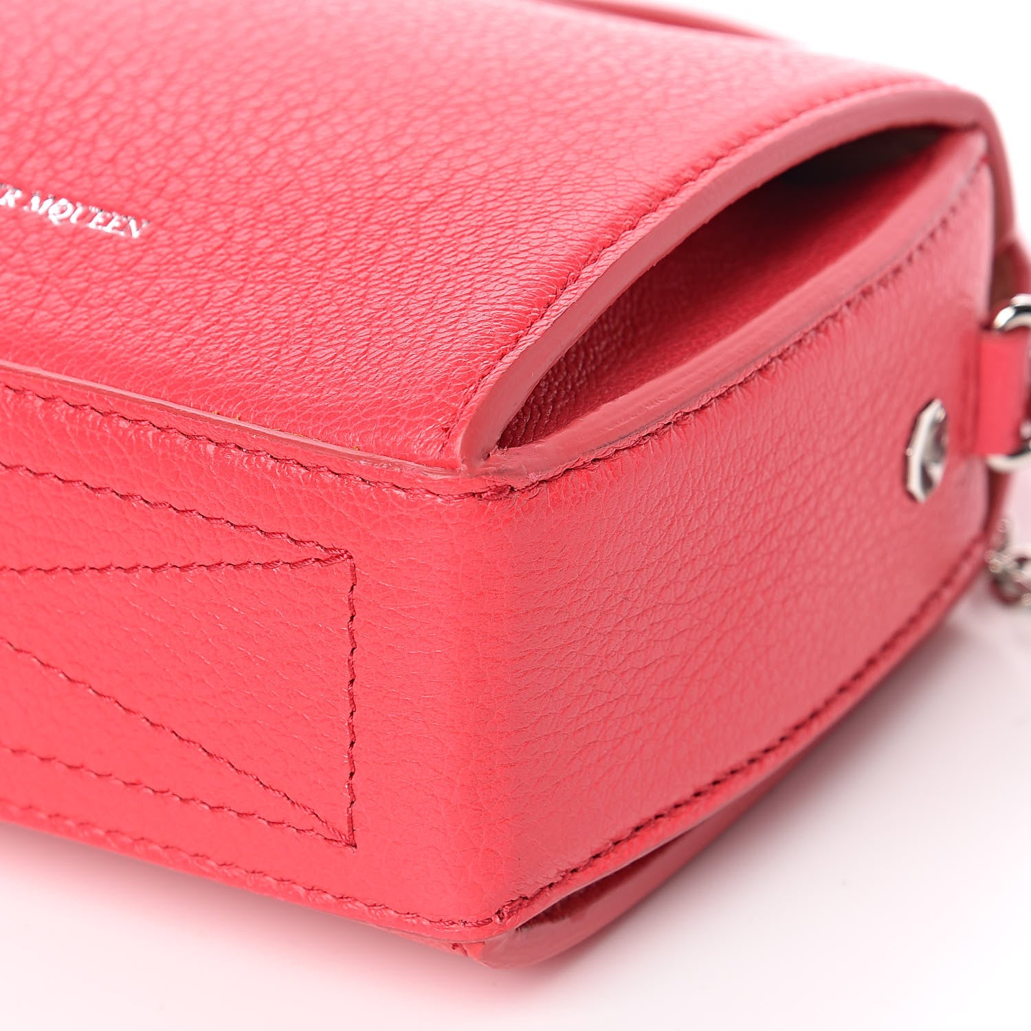Alexander McQueen Calfskin Box Shoulder Bag 16 Red 8 of 9
