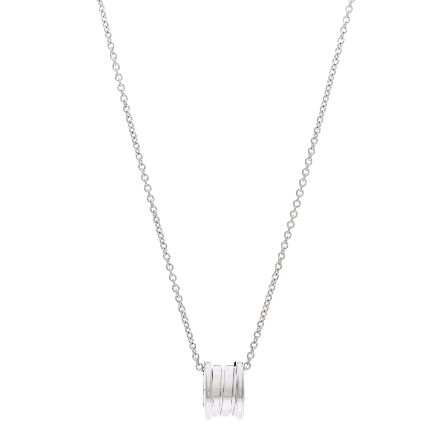 Bulgari 18K White Gold B.Zero1 Pendant Necklace 1 of 4