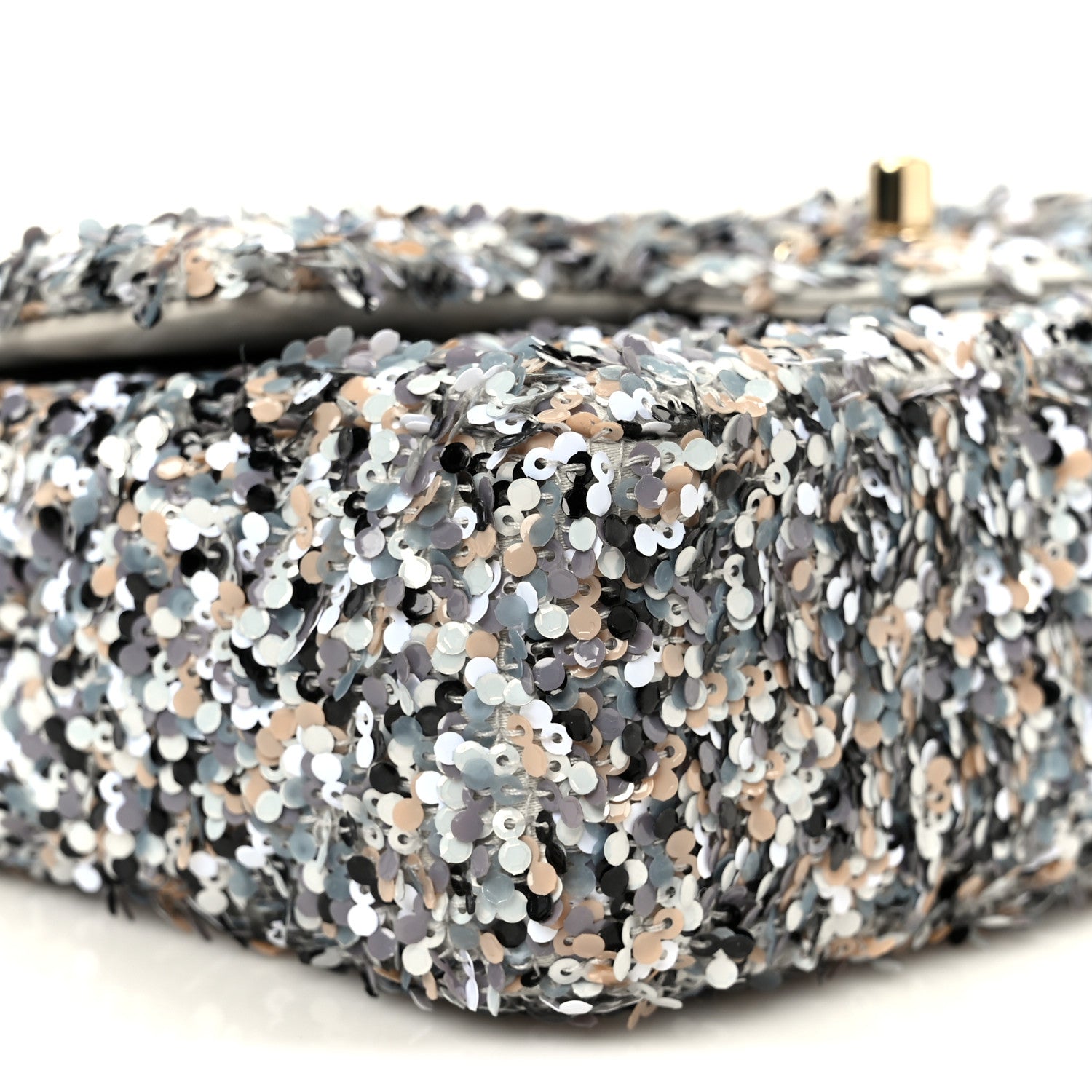 Chanel Sequin Mini Flap Gray Black White Pearly White 10 of 11