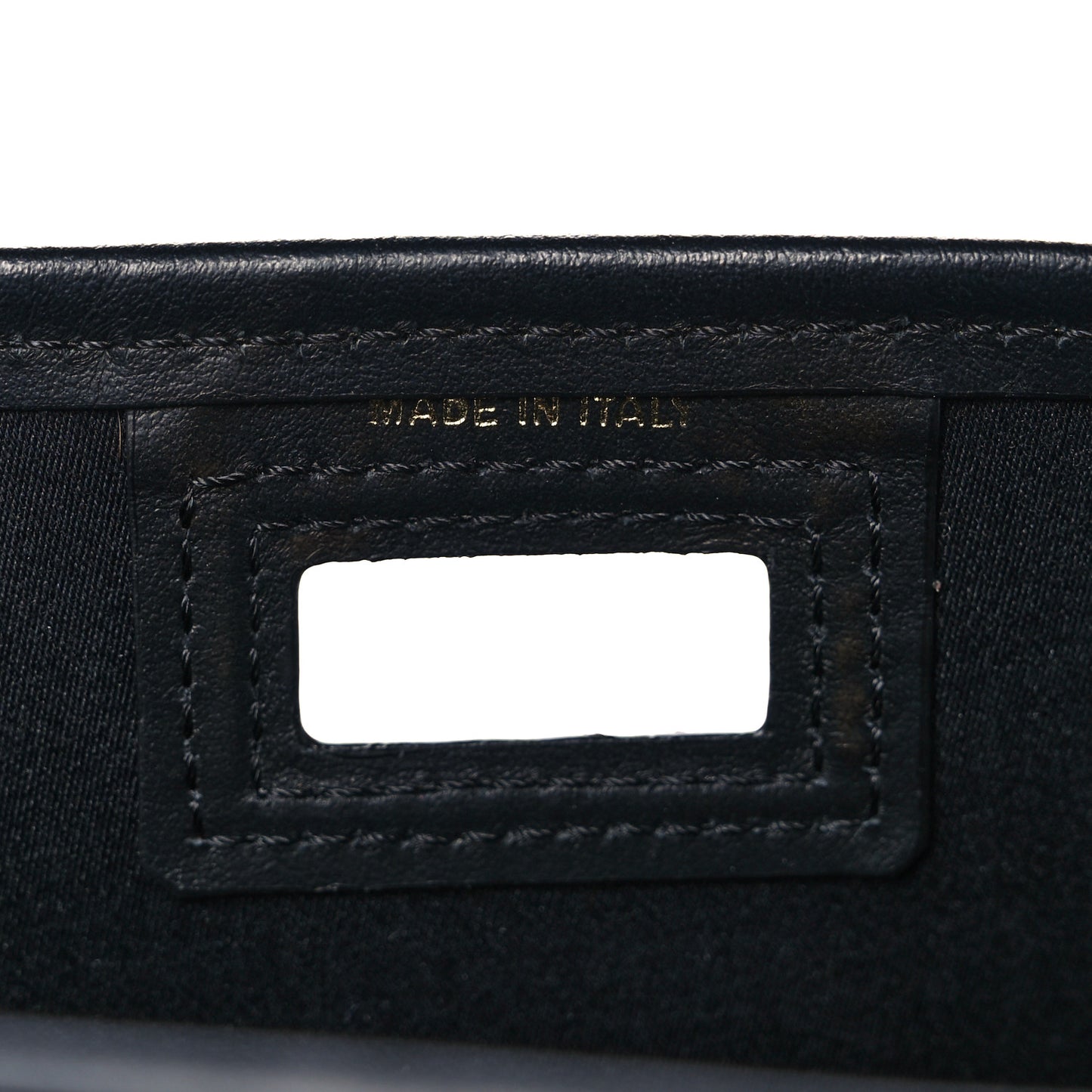 Glazed Fabric Vitello Century FF 1974 Stamp Patch Mini Peekaboo Defender Cover Mogano Panna Black