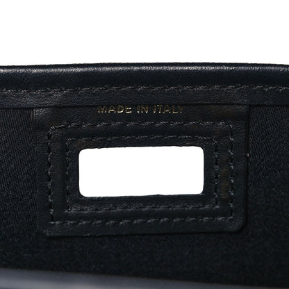 Fendi Glazed Fabric Vitello Century FF 1974 Stamp Patch Mini Peekaboo Defender Cover Mogano Panna Black 6 of 12